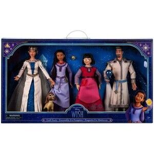 Disney Wish Kids Toys Playset Gift Set with 4 Posable Dolls Pack of 5 -SEE PHOTO